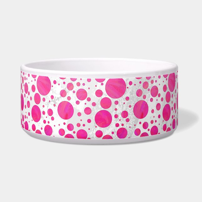 Tigela Padrão de Bolinhas de Paixão Rosa (Direita)