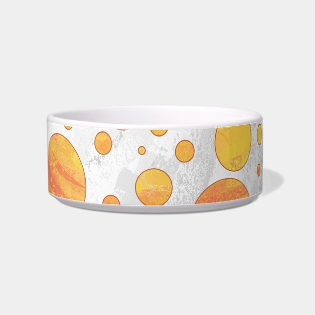 Tigela Padrão de Bolinhas Laranja de Olhos Dragões (Direita)
