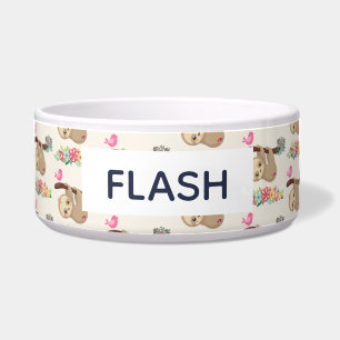 Tigela Padrão de cabeça para baixo da prega castanha bran