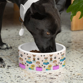 Tigela Padrão de Cachorros & Cães Fofos Cachorro