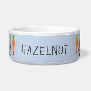 Tigela Padrão de coelho azul personalizado mínimo