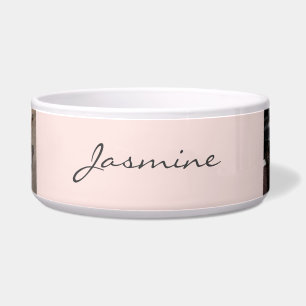 Tigela Padrão de Colagem de Fotos Moderno - Rosa Esmagad