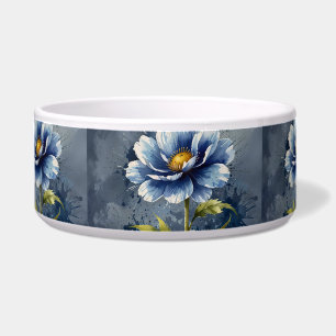 Tigela Padrão de cor da água da flor azul