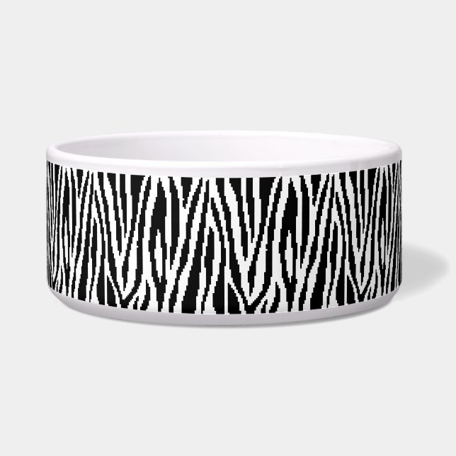 Tigela Padrão de Design de impressão de pixel zebra de 8  (Frente)