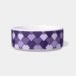Tigela Padrão de Diamante e Quadrado Roxo de Uva