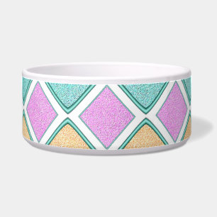 Tigela Padrão de Diamante Prisma Harlequim Pastel