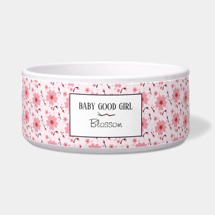 Tigela Padrão de Flor de Cerejeira Rosa Bebê Boa Menina