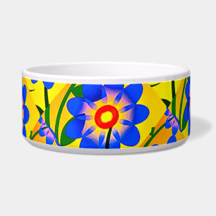 Tigela Padrão de Flores de Abstrato Bonito