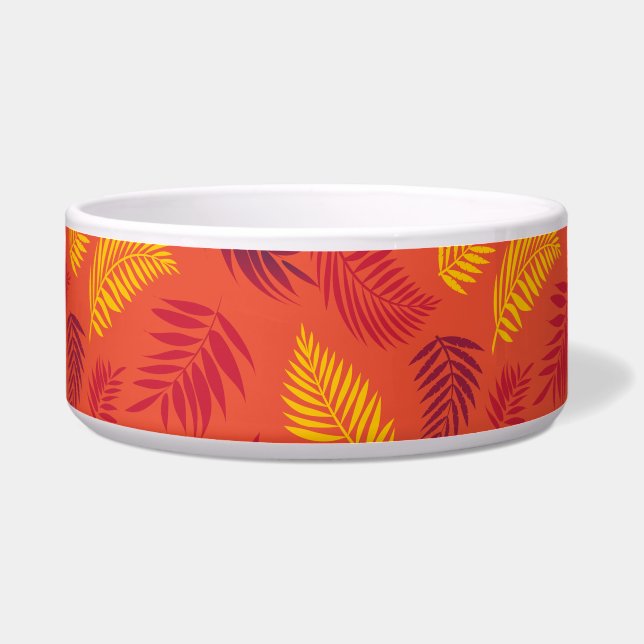 Tigela Padrão de Folhas Tropicais 18 (Frente)
