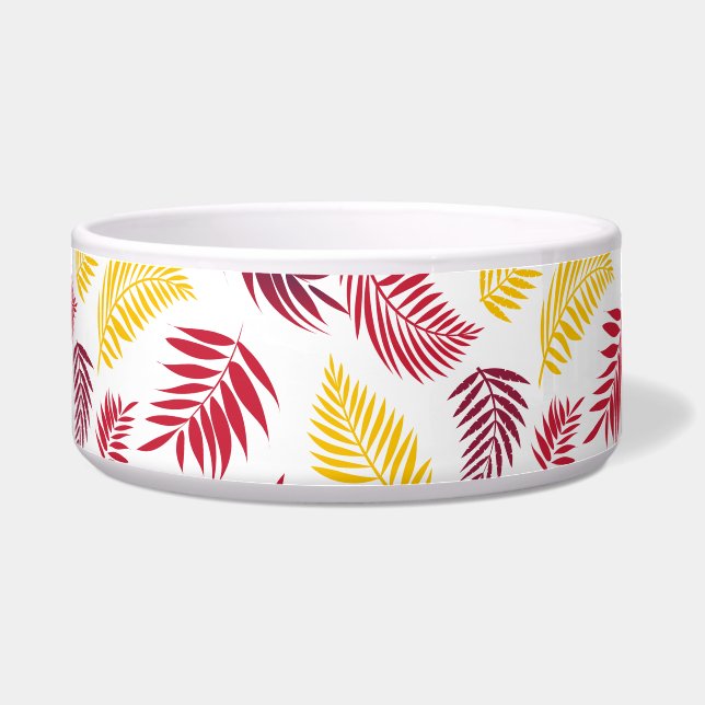 Tigela Padrão de Folhas Tropicais 20 (Frente)