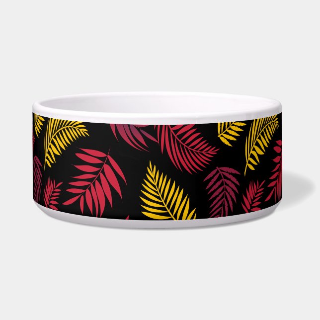 Tigela Padrão de Folhas Tropicais 21 (Frente)