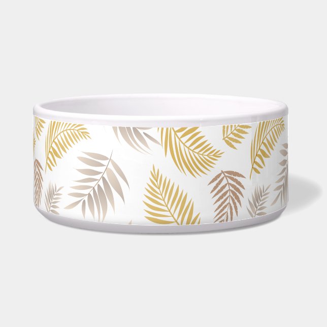 Tigela Padrão de Folhas Tropicais 7 (Frente)