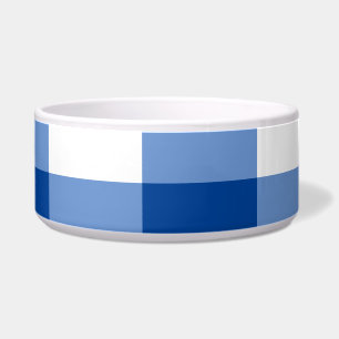 Tigela Padrão de gingham azul