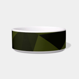 Tigela Padrão de malha geométrica preta verde exército es