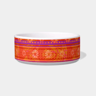 Tigela Padrão de Malha Listrado Floral MAZ 245 Pet