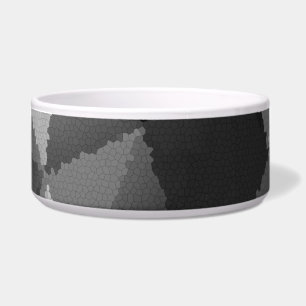 Tigela Padrão de mosaico preto e branco