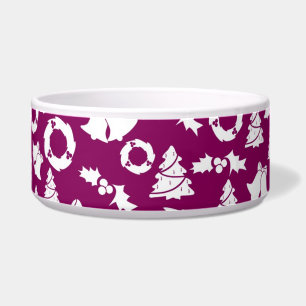 Tigela Padrão de Natal Roxo