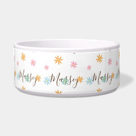 Tigela Padrão de Nome Floral Groovy     