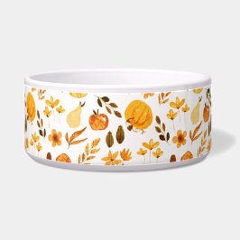 Tigela Padrão de queda com abóboras, folhas:Legância do o