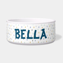 Padrão de Raindrop Colorido Nome de Pet Personaliz