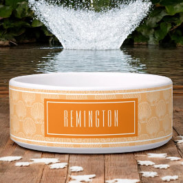 Tigela Padrão De Shell Do Mar De Praia No Nome De Pet Per