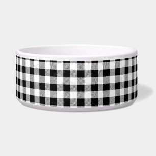 Tigela Padrão de verificação de Gingham preto e branco