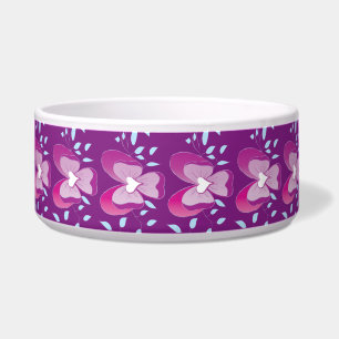 Tigela Padrão de wallpaper de Violetas Florais Rosa Vint