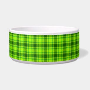 Tigela Padrão de Xadrez Verificado de Tartan Verde-57578