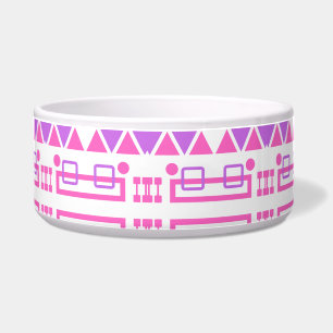 Tigela Padrão decorativo roxo rosa