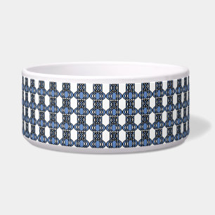 Tigela Padrão Elegante de Abstrato de Azul de Mod