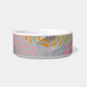 Tigela Padrão floral colorido com linhas gráficas ponti