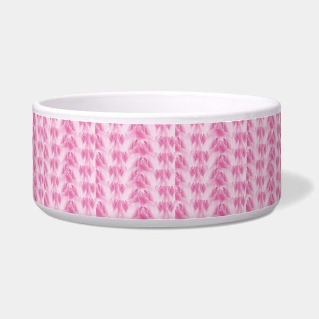 Tigela padrão folha, rosa (Frente)