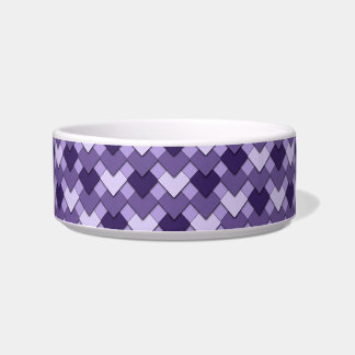 Tigela Padrão Harlequim de Diamante e Quadrado Roxo Lilás