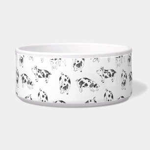Tigela Padrão Minimalista de Linha de Porco Cottagecore V