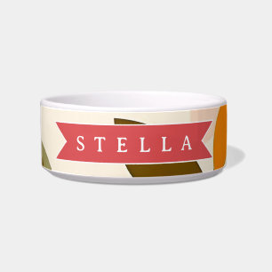 Tigela Padrão Personalizado de Pêssego Fofo Verão Retro
