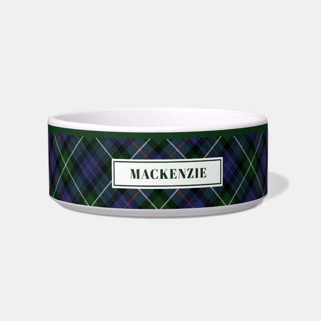 Tigela Padrão personalizado de Xadrez do Tartan Clan MacK (Frente)