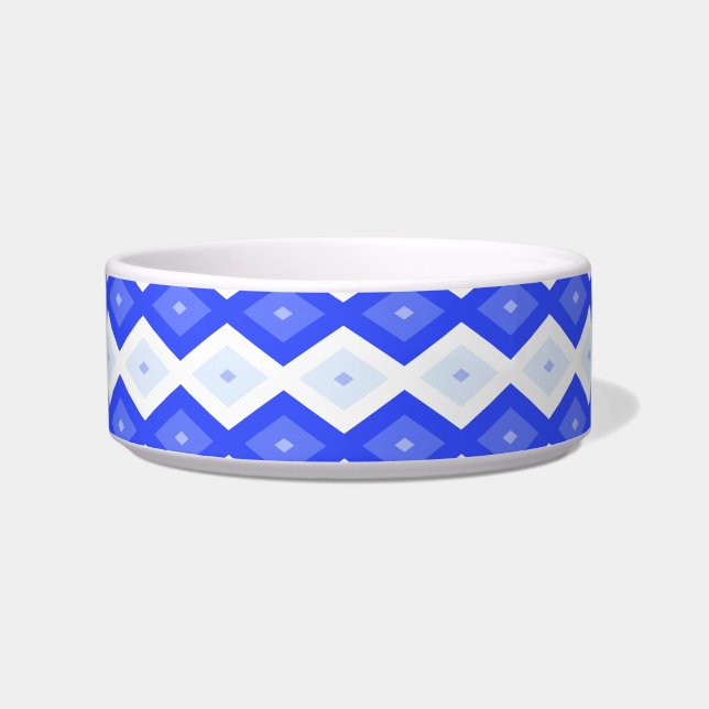 Tigela Padrão real de diamante azul (Frente)