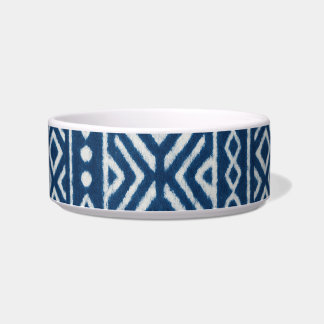 Tigela Padrão Tribal Blue e White Shibori