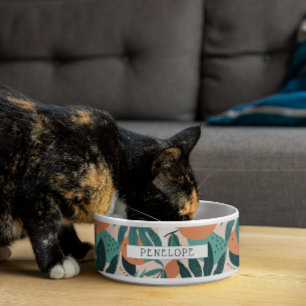 Tigela Padrão tropical Abstrato moderno   Monograma