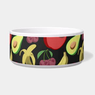 Tigela padrão uniforme de fruta fruta tropical colorida