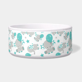 Tigela Padrões De Elefantes, Elefantes Bonitos - Cinzas A