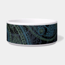 Paisley romântico de turquesa, azul & verde