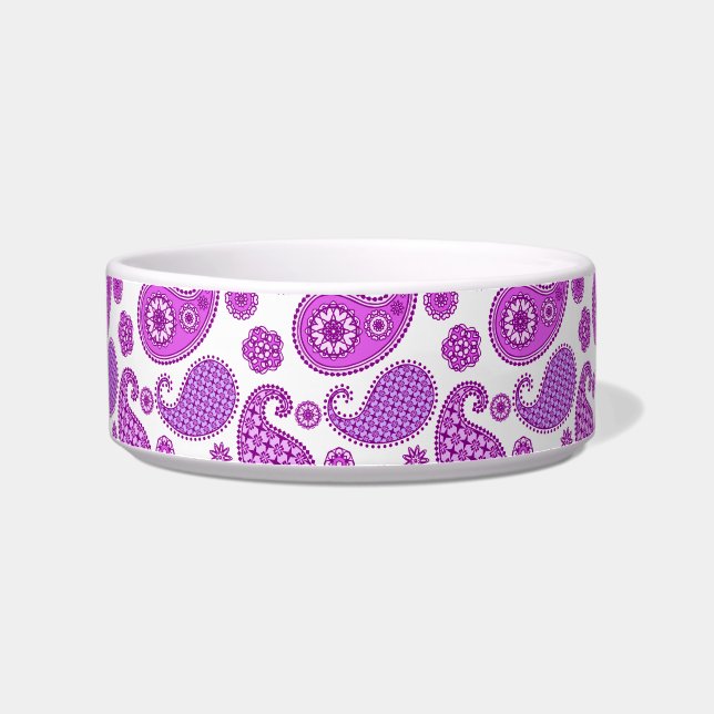 Tigela Paisley, violeta, roxo e branco (Esquerda)