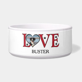 Tigela Palavras de amor bonitas com fotos de cães