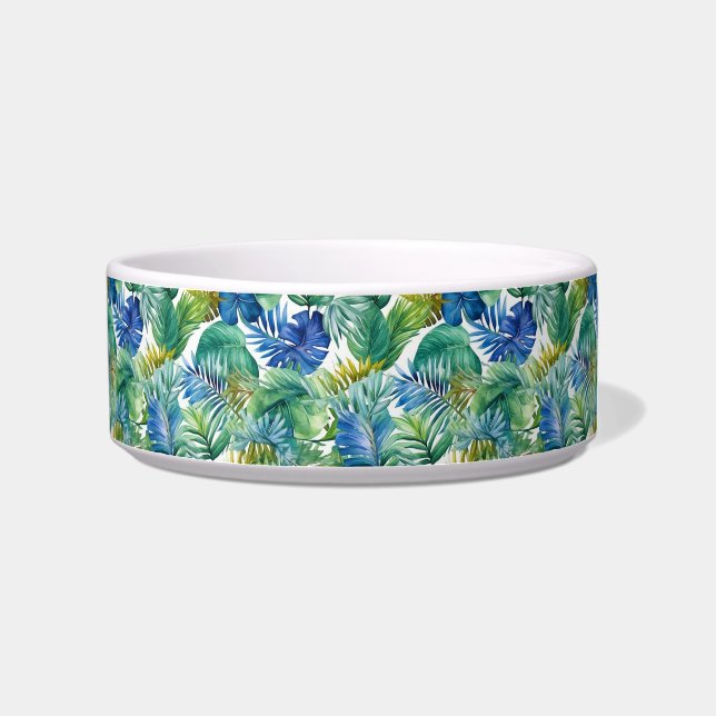 Tigela Palmas tropicais - Impressão Pet Bowl (Direita)