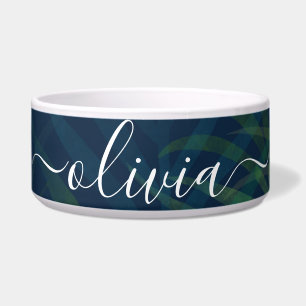 Tigela Palmeiras verdes escuras folhas padrão