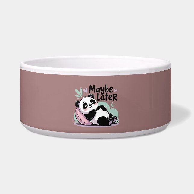 Tigela Panda Preguiçoso Fofo – “Talvez Mais Tarde” Panda  (Frente)