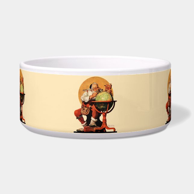 Tigela Papai noel no globo (Frente)