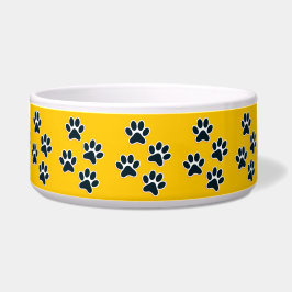 Tigela para Animais com Desenho de Pata de Cachorr