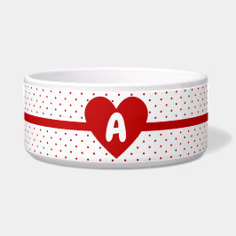 Tigela Para Bolinhas de Pet Vermelho Fundo Branco Monogra